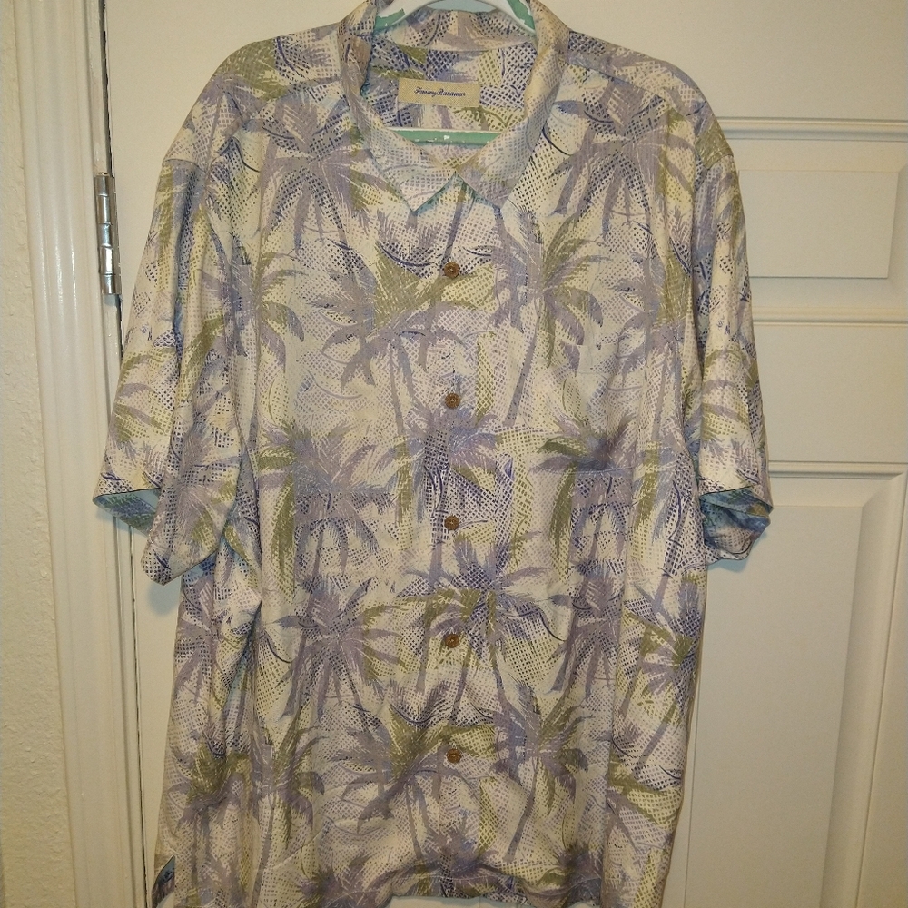 Tommy Bahama 100% Silk Long Sleeve Button Up Shirt Men's sz XXL. - Picture 1 of 6